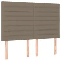 cadre de lit avec matelas Taupe 140x200 cm Tissu