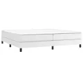 cadre de lit avec matelas Blanc 200x200cm Similicuir