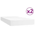 cadre de lit avec matelas Blanc 200x200cm Similicuir
