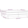 cadre de lit avec matelas Blanc 200x200cm Similicuir