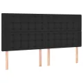 cadre de lit avec matelas Noir 200x200 cm Similicuir