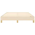cadre de lit Crème 140x190 cm Tissu