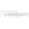 Cadre de lit Blanc Bois massif 180x200 cm Super King