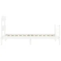 Cadre de lit avec tête de lit blanc simple bois massif