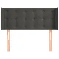Tête de lit avec oreilles Gris foncé 83x16x78/88 cm Velours