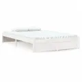 Cadre de lit Blanc Bois massif 120x200 cm
