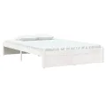 Cadre de lit Blanc Bois massif 120x200 cm
