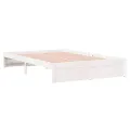 Cadre de lit Blanc Bois massif 120x200 cm