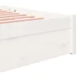 Cadre de lit Blanc Bois massif 120x200 cm