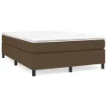 cadre de lit Marron foncé 140x200 cm Tissu