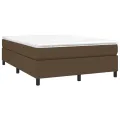 cadre de lit Marron foncé 140x200 cm Tissu