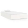 Cadre de lit blanc bois massif 100x200 cm
