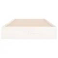 Cadre de lit blanc bois massif 100x200 cm