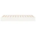 Cadre de lit blanc bois massif 100x200 cm