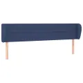 Tête de lit avec oreilles Bleu 203x23x78/88 cm Tissu