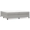 cadre de lit Gris clair 200x200 cm Tissu
