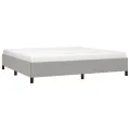 Cadre de lit Gris clair 200x200 cm Tissu