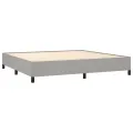 Cadre de lit Gris clair 200x200 cm Tissu
