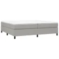 cadre de lit Gris clair 200x200 cm Tissu