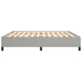 Cadre de lit Gris clair 200x200 cm Tissu