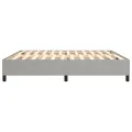 cadre de lit Gris clair 200x200 cm Tissu