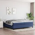 cadre de lit Bleu 200x200 cm Tissu