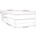 cadre de lit avec matelas Bleu 90x190 cm Tissu