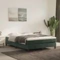 cadre de lit Vert foncé 140x200 cm Velours