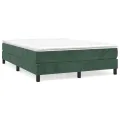 cadre de lit Vert foncé 140x200 cm Velours
