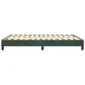 cadre de lit Vert foncé 140x200 cm Velours