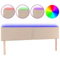 Tête de lit à LED Cappuccino 200x5x78/88 cm Similicuir