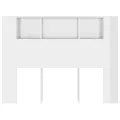Armoire de tête de lit Blanc brillant 140x18,5x104,5 cm