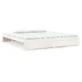 Cadre de lit Blanc Bois massif 200x200 cm