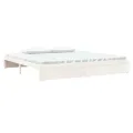 Cadre de lit Blanc Bois massif 200x200 cm