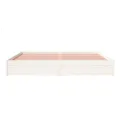 Cadre de lit Blanc Bois massif 200x200 cm