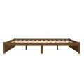 Cadre de lit Marron miel Bois massif 200x200 cm