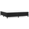 cadre de lit et matelas Noir 200x200 cm Velours