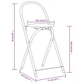 Ensemble de salle à manger pliable 5 pièces MDF noir