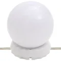 Ensemble de coiffeuse avec LED Blanc Bois de pin solide
