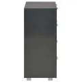 Buffet Noir brillant 60x35x80 cm Bois d'ingénierie