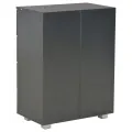 Buffet Noir brillant 60x35x80 cm Bois d'ingénierie