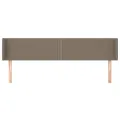 Tête de lit avec oreilles Taupe 203x16x78/88 cm Tissu