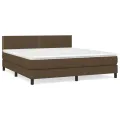 cadre de lit avec matelas Marron foncé 180x200 cm