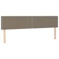 cadre de lit et matelas et LED Taupe 200x200cm Tissu