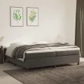 cadre de lit Gris foncé 200x200 cm Velours