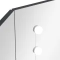 Coiffeuse d'angle avec LED Gris 111x54x141,5 cm