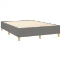 cadre de lit matelas LED Gris foncé 140x200 cm Tissu