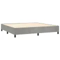 cadre de lit et matelas Gris clair 200x200cm Velours