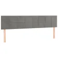 Têtes de lit 2 pcs Gris clair 100x5x78/88 cm Velours