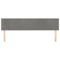 Têtes de lit 2 pcs Gris clair 100x5x78/88 cm Velours